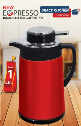 INSULATED ESPRESSO FLASK (1.0 LITRE) RUBY